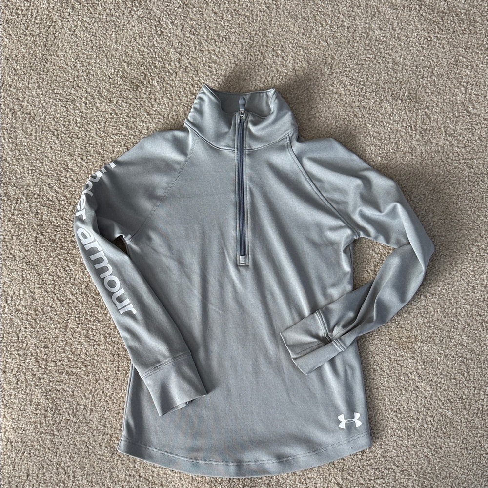 Under Armour Boy’s Silver Heat Gear Long Sleeve Top